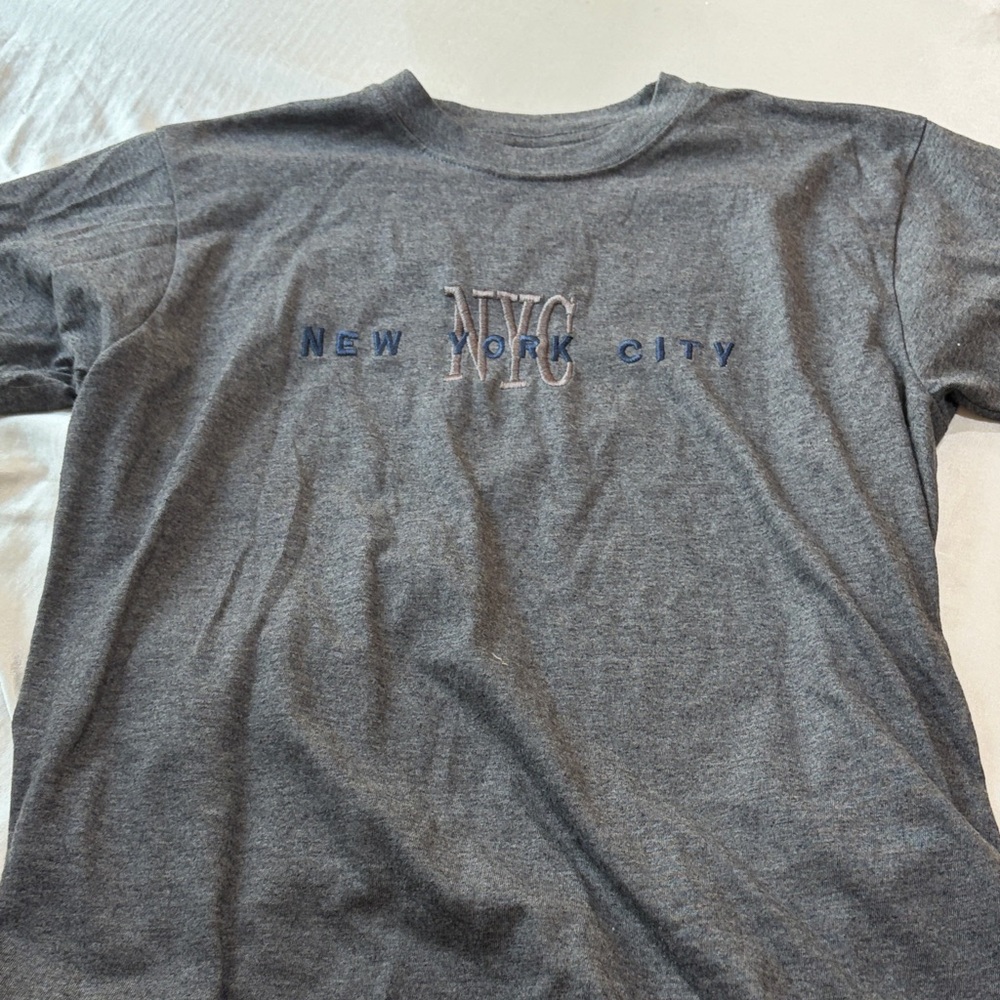 Gray NYC Graphic Men's T-Shirt